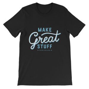 Make great stuff black T-shirt-2