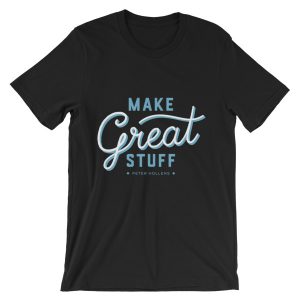 Make great stuff black T-shirt-1